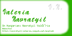 valeria navratyil business card